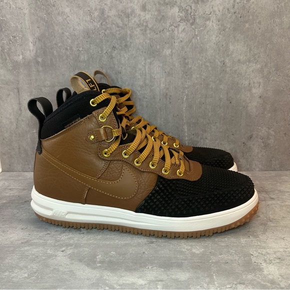 Nike Lunar Force 1 High Duckboot Sneakers 805899-202 Mens sz 12 - brown - Picture 1 of 7